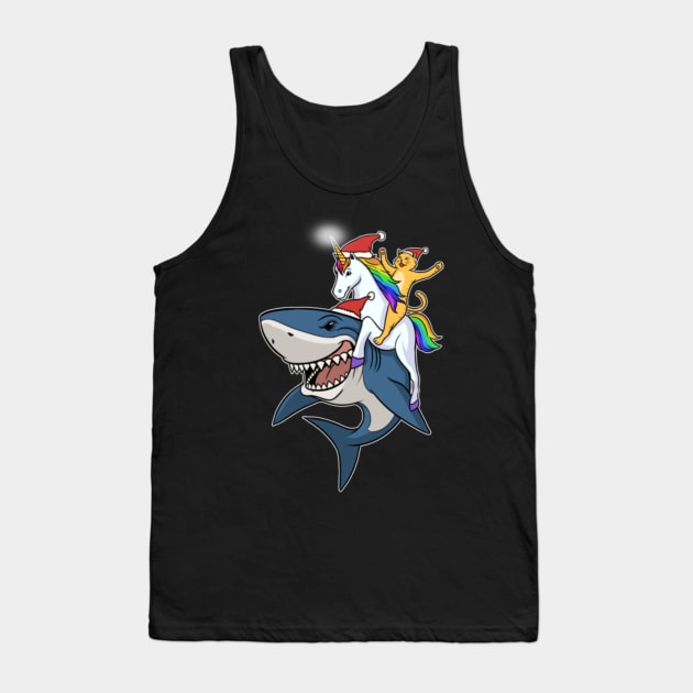 shark unicorn cat Tank Top by tomhilljohnez